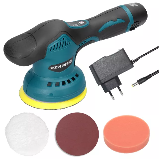 Cordless Eccentric Car Polisher 8 Gears of Speeds Adjustable Electric Auto B3P2