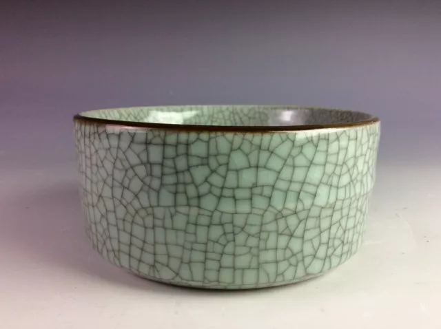 Song Ge Yao style, Chinese crackle line, celadon glazed bowl,