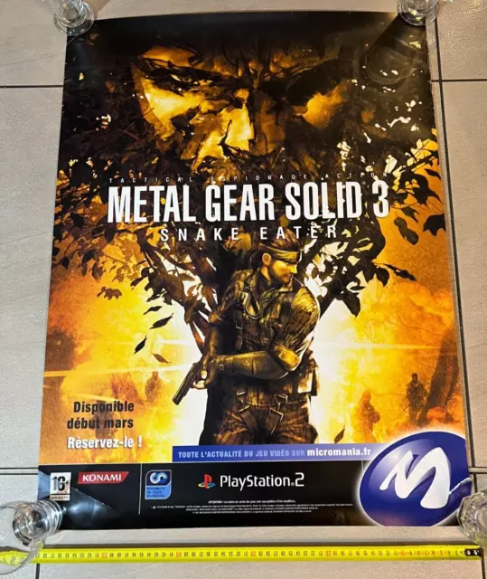 POSTER : Metal gear Solid 3 Snake Eater Playstation Sony PLV Display PS2 Promo