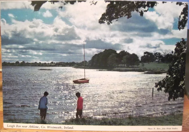 Irish Postcard LOUGH REE Athlone Shannon Westmeath Ireland Beer John Hinde 2/344