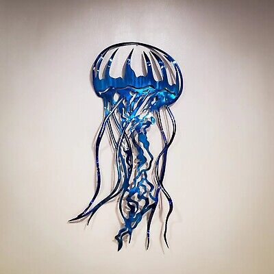 Wall Metal Art Jellyfish Interior Decoration Ocean Crafts Decor Wall Art Decor