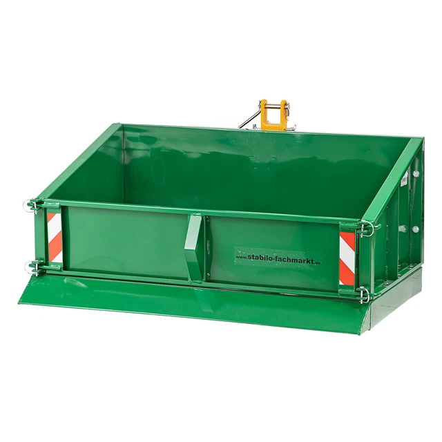 🚜 YERD Heck-Transportmulde 120 Cm – Kippbare Box Für Traktor – Inkl. Optionaler KAT-Aufnahme – Stabiler Stahl, Orange