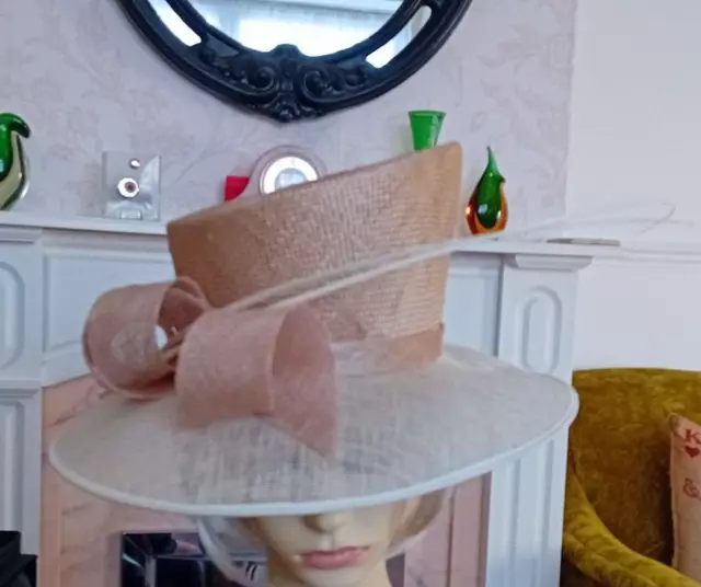 Balfour Ladies Formal Hat Beige ~ Wedding Racing