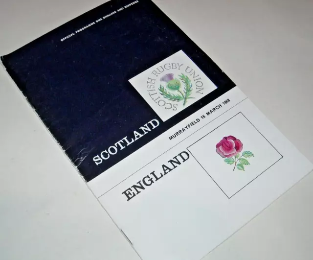 Scotland vs England. Rugby Union. 16th March, 1968. Vintage Program.