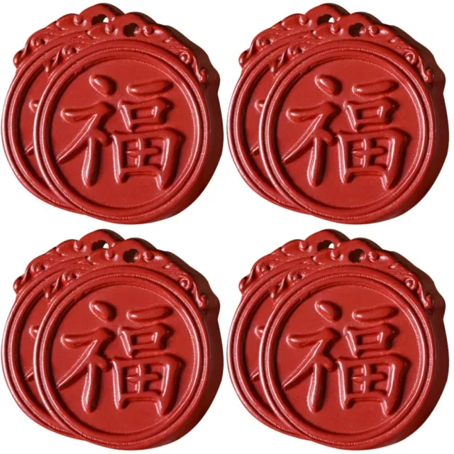 8 Pcs Accessories Zodiac Chinese Rabbit Charms DIY Carved Bracelet Retro Decor