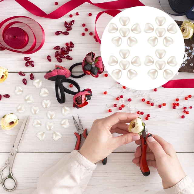 300 stücke herz spacer perlen diy schmuck machen liefert herz kunststoff perlen
