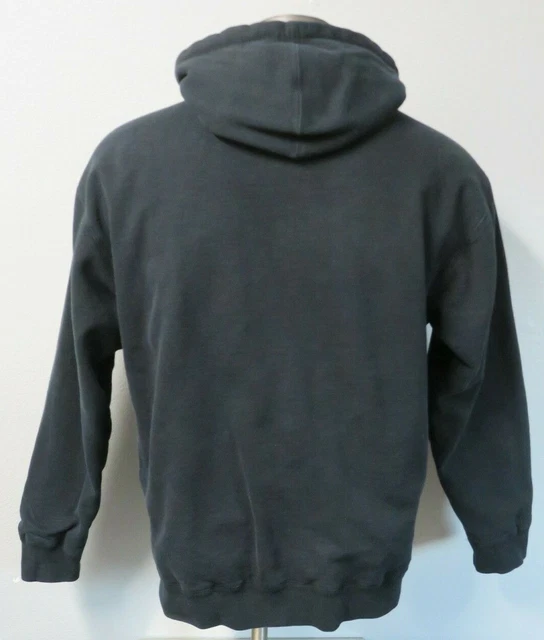 Mens THOR Black Full Zip Sweatshirt Sweater Size M Waffle Thermal Lined Hoodie 2