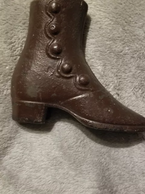 cast iron victorian boot doorstop