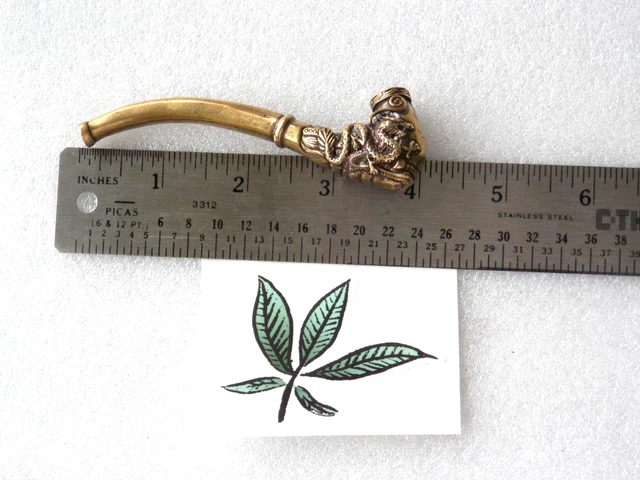 Carving Dragon Phoenix Brass Metal Smoking Pipe Chamber Tobacco