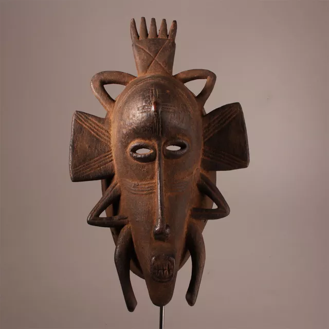 10278 Senufo Kepelie Mask Poro Iconic Ivory Coast