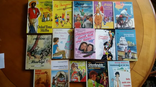 Konvolut 15 Stck. alte Kinderbücher, ab ca. 10 Jahre, gebraucht, aus DM-Zeiten