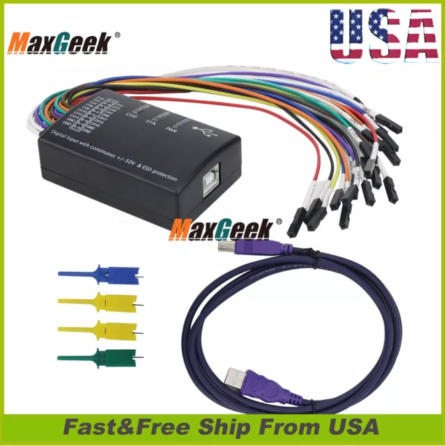 Logic Analyzer USB 100M Max Sample Rate 16CH Version 1.1.34 Support 1.2.10#USA