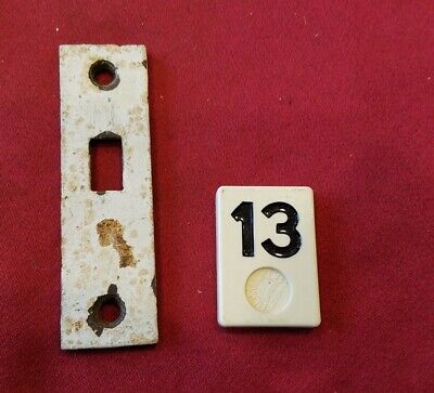 1 Antique Vintage Cast Iron Early Door Thumb Latch Back Plate Part - B13