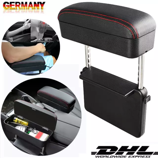 Universal Auto Mittelarmlehne Arm Rest Box Aufbewahrungsbox  Mittelkonsole Black