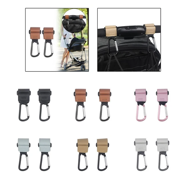 2 x Kinderwagen-Haken, Kinderwagen-Clips, Mehrzweck-Haken für Kinderwagen,