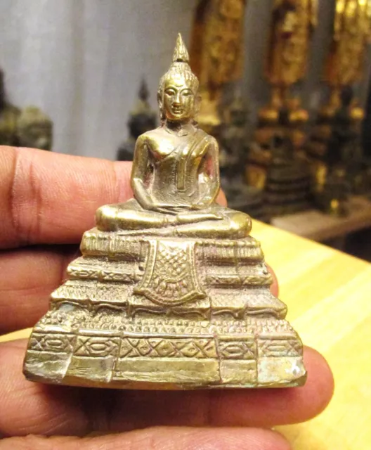 THAI BUDDHA AMULET, The Thursday Buddha (Pang Samati) Bronze $59.00 ...
