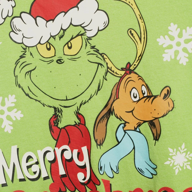 Pigiama di Natale Grinch pigiama di Natale famiglia abbinato adulto bambini bambino abbigliamento da notte pigiama 7