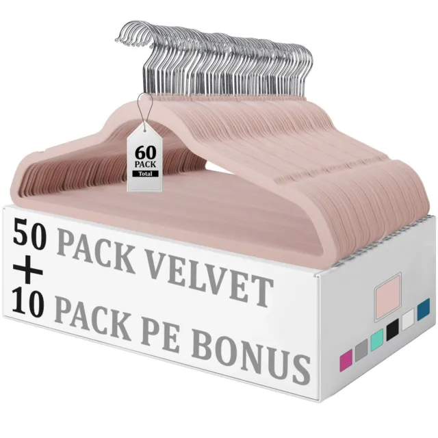  Ganchos de terciopelo rosa con forma de corazón – Paquete de 50  perchas para niños pequeños de 13 pulgadas con 20 clips, perchas de  terciopelo de alta calidad fuertes y duraderas