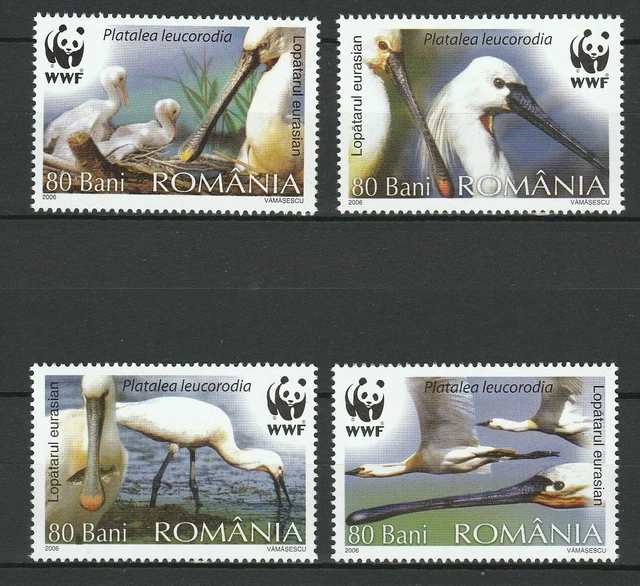 Rumänien 2006 Tiere Vögel Löffler WWF Postfrisch