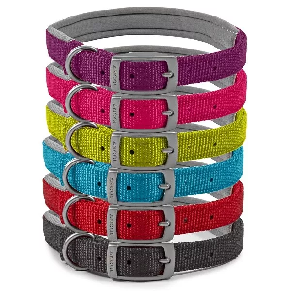 Ancol Padded Nylon Dog Collar or Lead Soft & Strong Puppy Heritage in 6 Colours