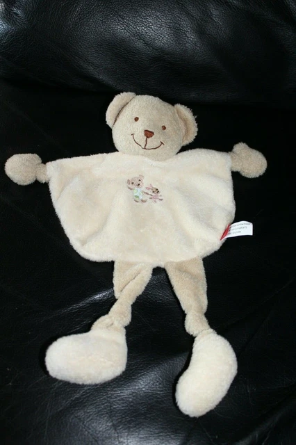 Doudou peluche ours TEX longues jambes beige crème ours lapin TBE