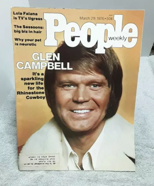 People Weekly Magazine March 29 1976 Glen Campbell