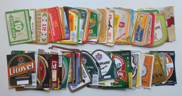 193 older Czechoslovakia and Czech beer labels from around 1950-2000