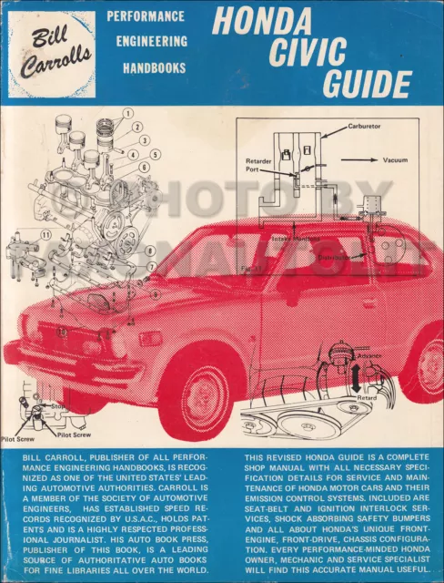 1973-1975 Honda Civic 1200 Performance Engineering Handbook Shop Manuell Service