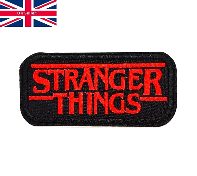 thumbnail image 2 of Stranger Things Logo Embroidered Patch – 83x40mm – Iron On, 1980s Retro Fan Gift 2 of 4