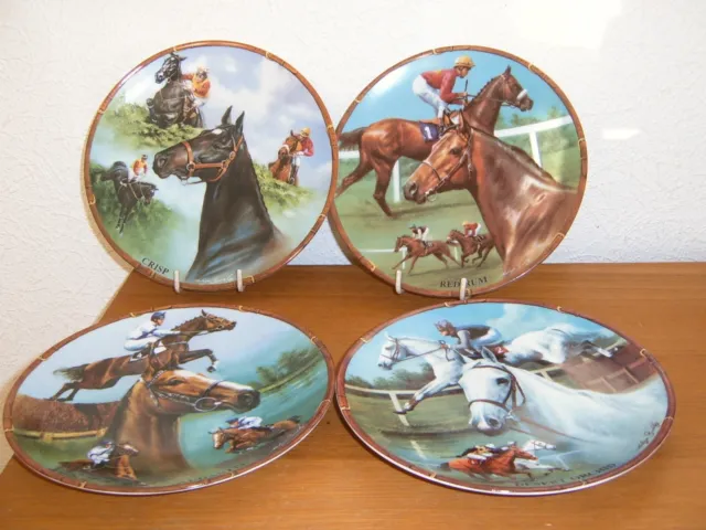 4 x ROYAL WORCESTER/ DANBURY MINT GREAT RACEHORSES PLATES