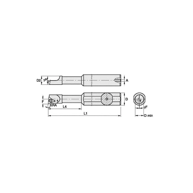 WIDIA FSBI312625155R Indexable Boring Bar,0.3580",HSS