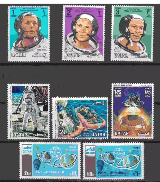 QATAR 1969 SPACE, Cpl Superb MNH/** Set ,Astronauts,Apollo,Espace,Spazio,Rocket