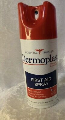 Spray de primeros auxilios rápido antibacteriano para aliviar el dolor Dermoplast unisex tamaño 2,75 oz