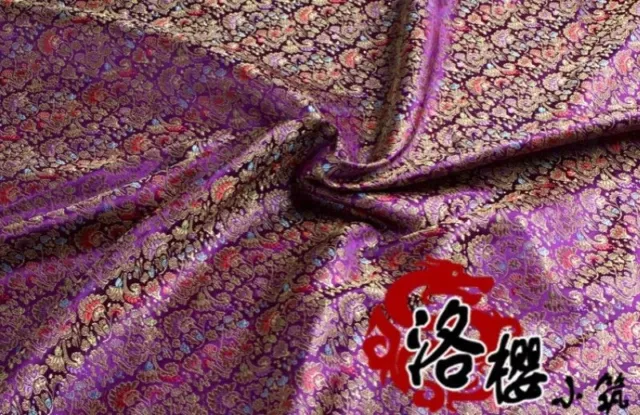 rétro chinois fleur satin tissu Damas brocart Costume tapisserie DIY moderne