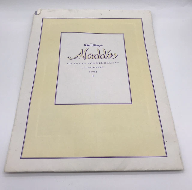 WALT DISNEY'S &ALADDIN& Exclusive Commemorative Lithograph, 1993