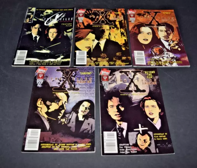 Set of 5 1997 Topps Comics - X Files - Season One & Film (Fight the Future)
