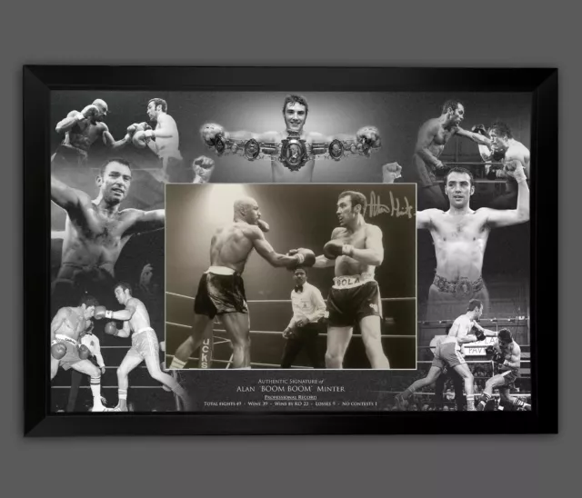 Alan Minter Signed Boxing 12x16 Photograph Framed In A Picture Mount Display