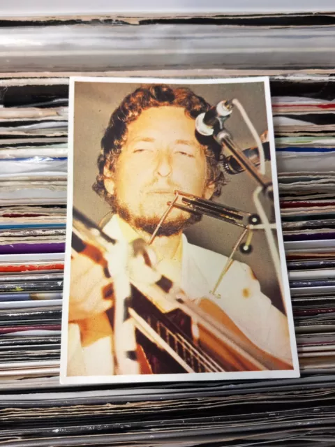 1974 Panini Modena Picture Pop #72 BOB DYLAN 4x6 Sticker Music - Pop - Rookie RC