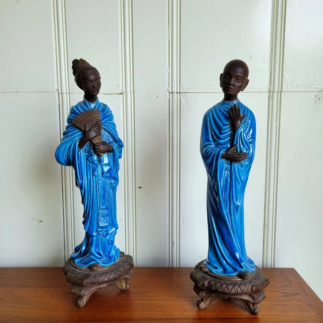Ugo Zaccagnini Asian Figurine Italian Pottery Sculpture Bitossi Aldo Londi