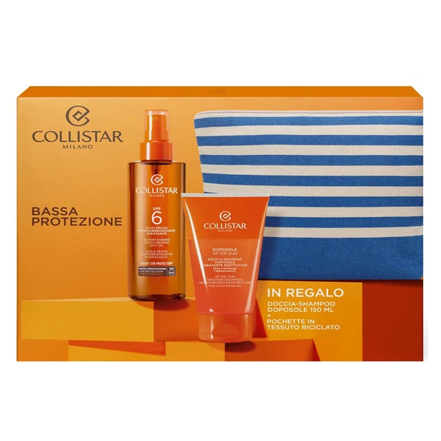 Collistar Kit Doposole Piu' Olio Secco Superabbronzante 6Spf Pochette