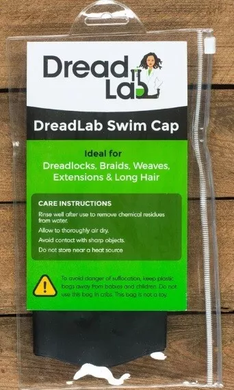 DreadLab -  Large Dreadlocks Swim Cap /size LARGE / BLACK