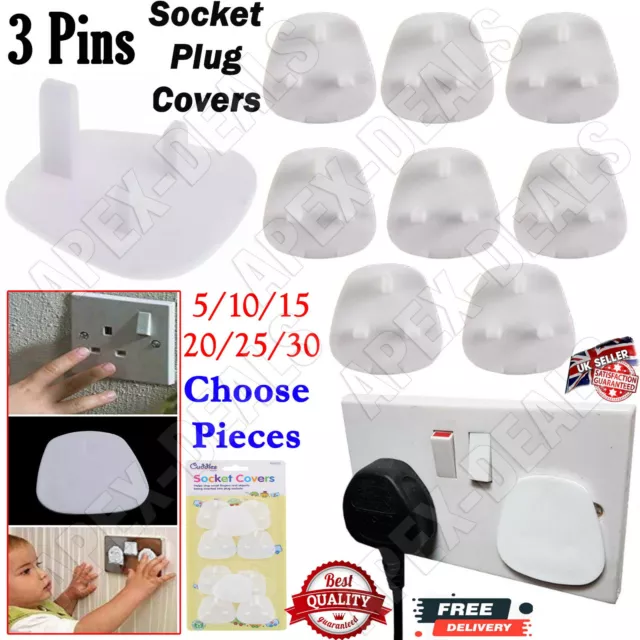 5/30 Mains Electrical Plug Socket 3 Pin Baby Child Safety Protector Safety Cover