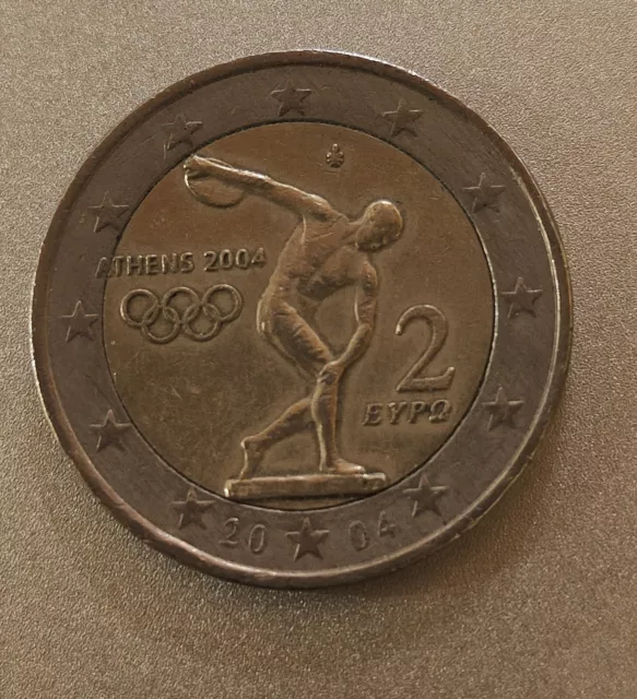 Moneta 2 Euro Commemorativa - Grecia del 2004,  in circolazione