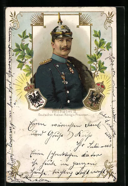 Präge-AK Kaiser Wilhelm II., Deuscher Kaiser, König von Preussen 1900
