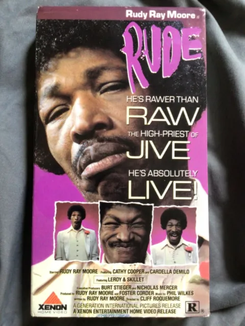 Rudy Ray Moore is Rude (VHS, 1989) Comedy Dolemite Original Rap Master