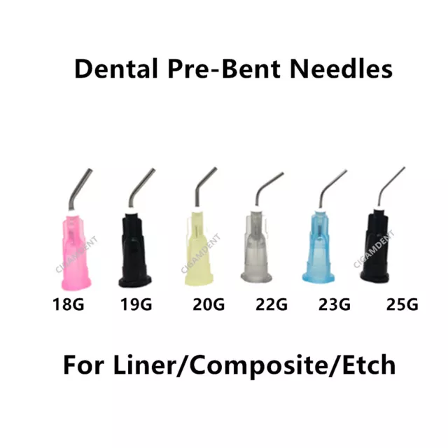 Dental Pre-bent Needle Flowable Composite Resin Syringe Tip Etch Gel Applicator