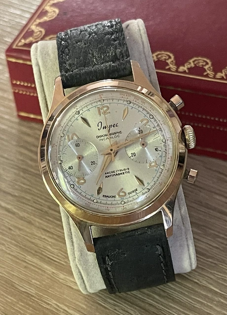 Montre Chronographe Homme Orgadis En Acier - Mouvement Mécanique, Circa 1970 - État Exceptionnel