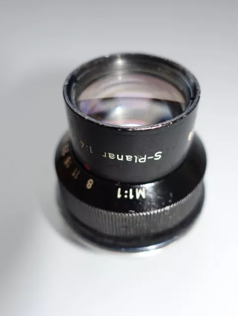 Rarität !!! Objektiv Carl Zeiss S Planar 1. 4 f: 74mm  Blende  8 - 64