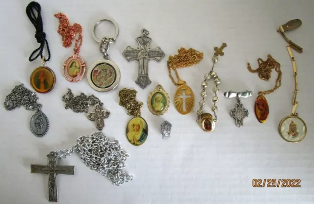 Large Lot of Religious Articles and Medals - E9F-21