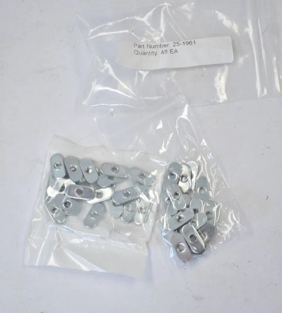 Lot of 48 Bright Zinc T-Nuts Slide-In Economy Centered Thread Fastening 25-1961
